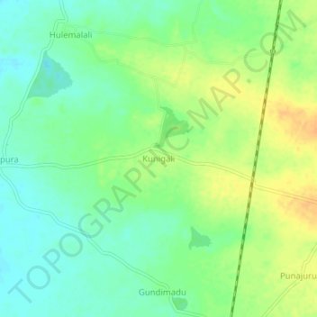Kunigali地形图、海拔、地势
