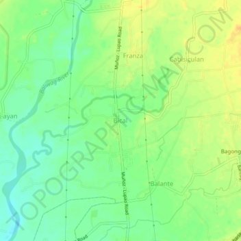 Bical地形图、海拔、地势