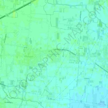 Gardigiano地形图、海拔、地势