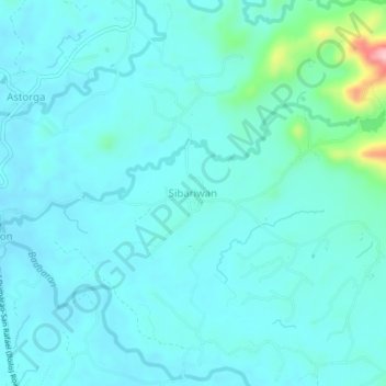 Sibariwan地形图、海拔、地势