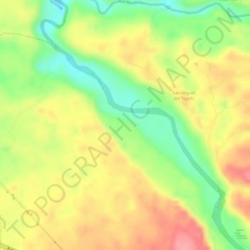 Río Toachi地形图、海拔、地势
