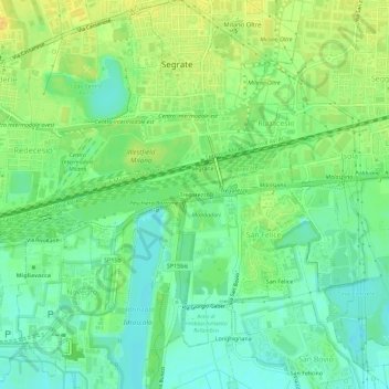 Tregarezzo地形图、海拔、地势