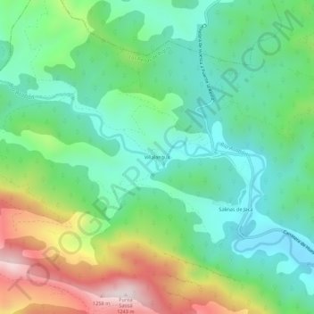 Villalangua地形图、海拔、地势