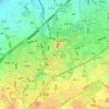 竹圍仔地形图、海拔、地势