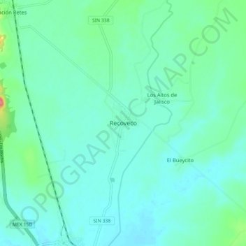 Recoveco地形图、海拔、地势