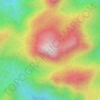 Gunung Ayam地形图、海拔、地势
