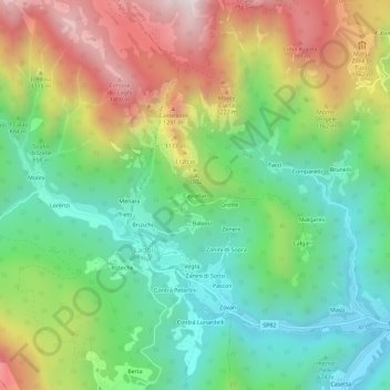 Castellan地形图、海拔、地势
