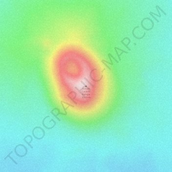 Volcan Carachi Pampa地形图、海拔、地势