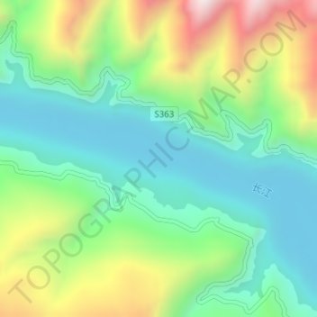 西陵峡地形图、海拔、地势