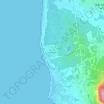 Amorosa地形图、海拔、地势