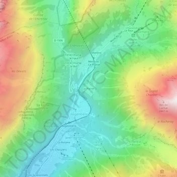 Le Planet地形图、海拔、地势