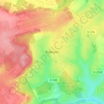 Rufosses地形图、海拔、地势