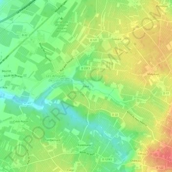 Faise地形图、海拔、地势