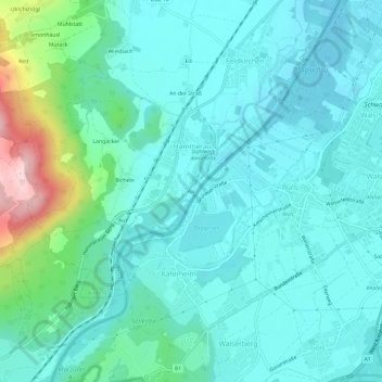 Au地形图、海拔、地势