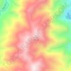 西陽山地形图、海拔、地势