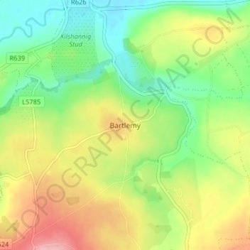Bartlemy地形图、海拔、地势