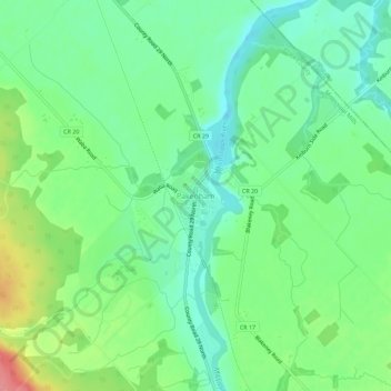 Pakenham地形图、海拔、地势