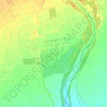 Lake Hood地形图、海拔、地势