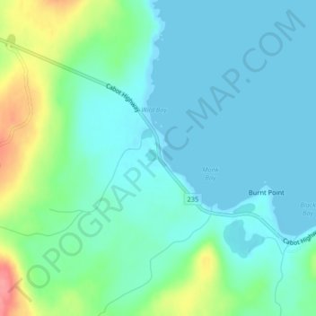 Hodderville地形图、海拔、地势