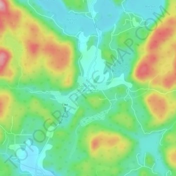 Saint-Pierre de Wakefield地形图、海拔、地势