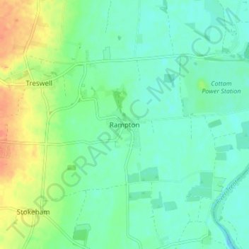 Rampton地形图、海拔、地势