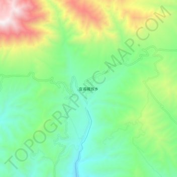 查甫藏族乡地形图、海拔、地势