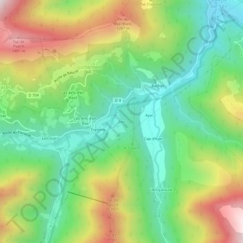 Sets地形图、海拔、地势