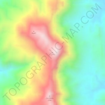 حلبان地形图、海拔、地势