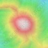 Pangrango地形图、海拔、地势