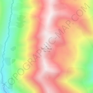Ohau Peak地形图、海拔、地势