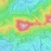 筆架山地形图、海拔、地势