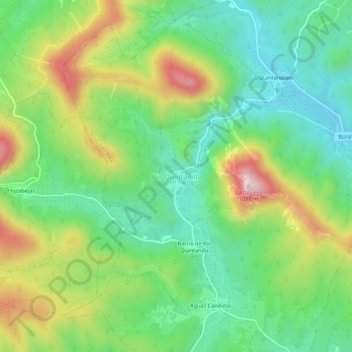 Río Quintanilla地形图、海拔、地势