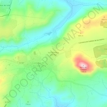 La Castellana y El Pilar地形图、海拔、地势
