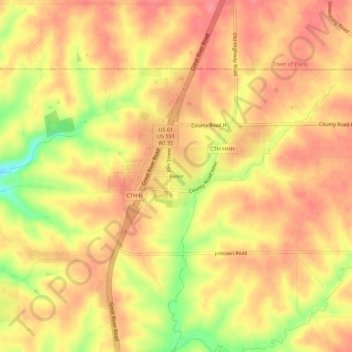 Kieler地形图、海拔、地势