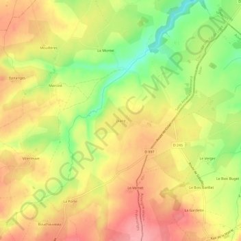 Diane地形图、海拔、地势