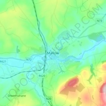 Mallow地形图、海拔、地势