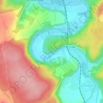 Grotte des Hommes地形图、海拔、地势
