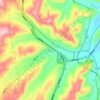 上青石咀地形图、海拔、地势