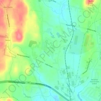 Hampton Village地形图、海拔、地势