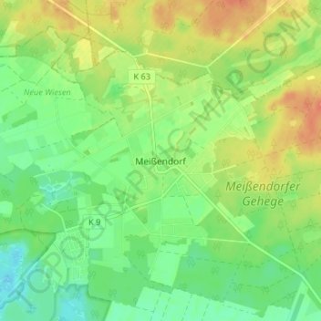 Meißendorf地形图、海拔、地势