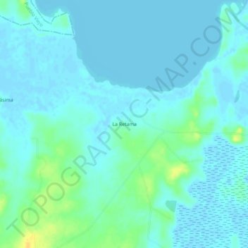 La Retama地形图、海拔、地势