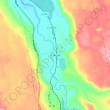 Quillagua地形图、海拔、地势