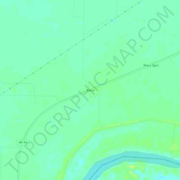 Ratio地形图、海拔、地势