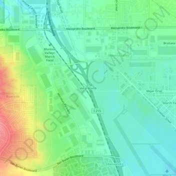 West March地形图、海拔、地势