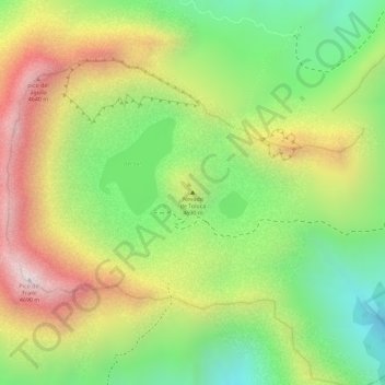 Nevado de Toluca地形图、海拔、地势