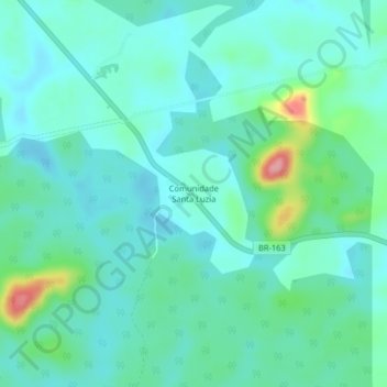 Comunidade Santa Luzia地形图、海拔、地势
