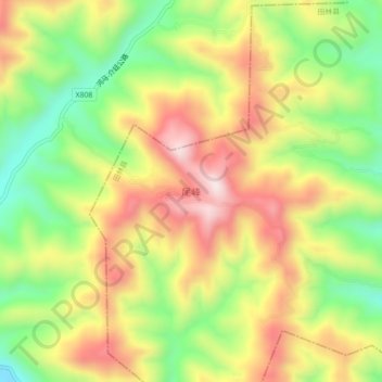 尾峰地形图、海拔、地势