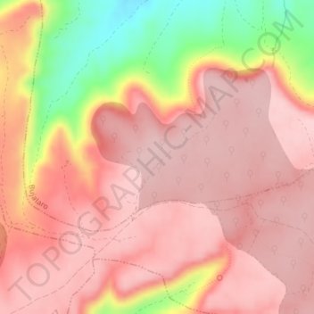 La Alcarria地形图、海拔、地势