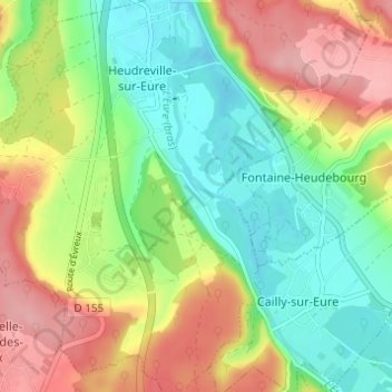 Lalonde地形图、海拔、地势