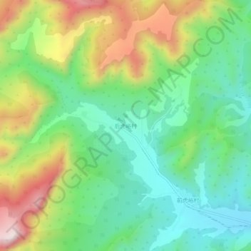 后虎峪村地形图、海拔、地势